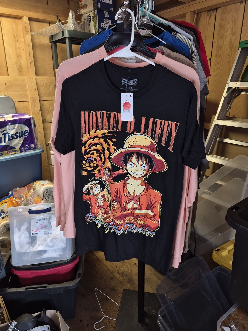 Monkey D. Luffy Black Graphic Tee for Kids Bin 52